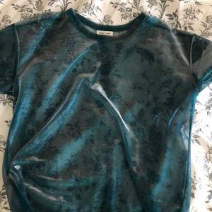 See through holographic tee